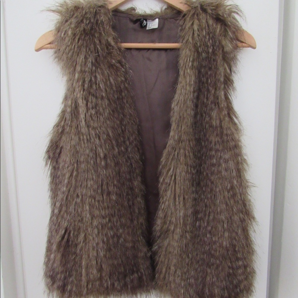 Faux-fur vest.
